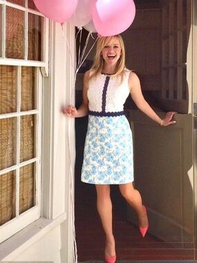 Draper James Floral Lace Birthday Dress Women’s Size 6 Reese Witherspoon 41st